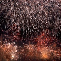 Les feux d'artifice aux fêtes de Genève - Suisse Les feux d'artifice aux fêtes de Genève - Suisse