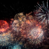 Les feux d'artifice aux fêtes de Genève - Suisse Les feux d'artifice aux fêtes de Genève - Suisse