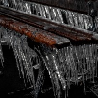 Quai Paul-Léger - lors du givre de janvier 2017 - Évian-les-Bains - Haute-Savoie - France Quai Paul-Léger - lors du givre de janvier 2017 - Évian-les-Bains - Haute-Savoie - France
