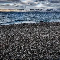 Plage des Mouette - lors du givre de janvier 2017 - Évian-les-Bains - Haute-Savoie - France Plage des Mouette - lors du givre de janvier 2017 - Évian-les-Bains - Haute-Savoie - France