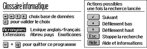 Ecran de sélection