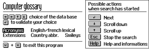 Selection screen